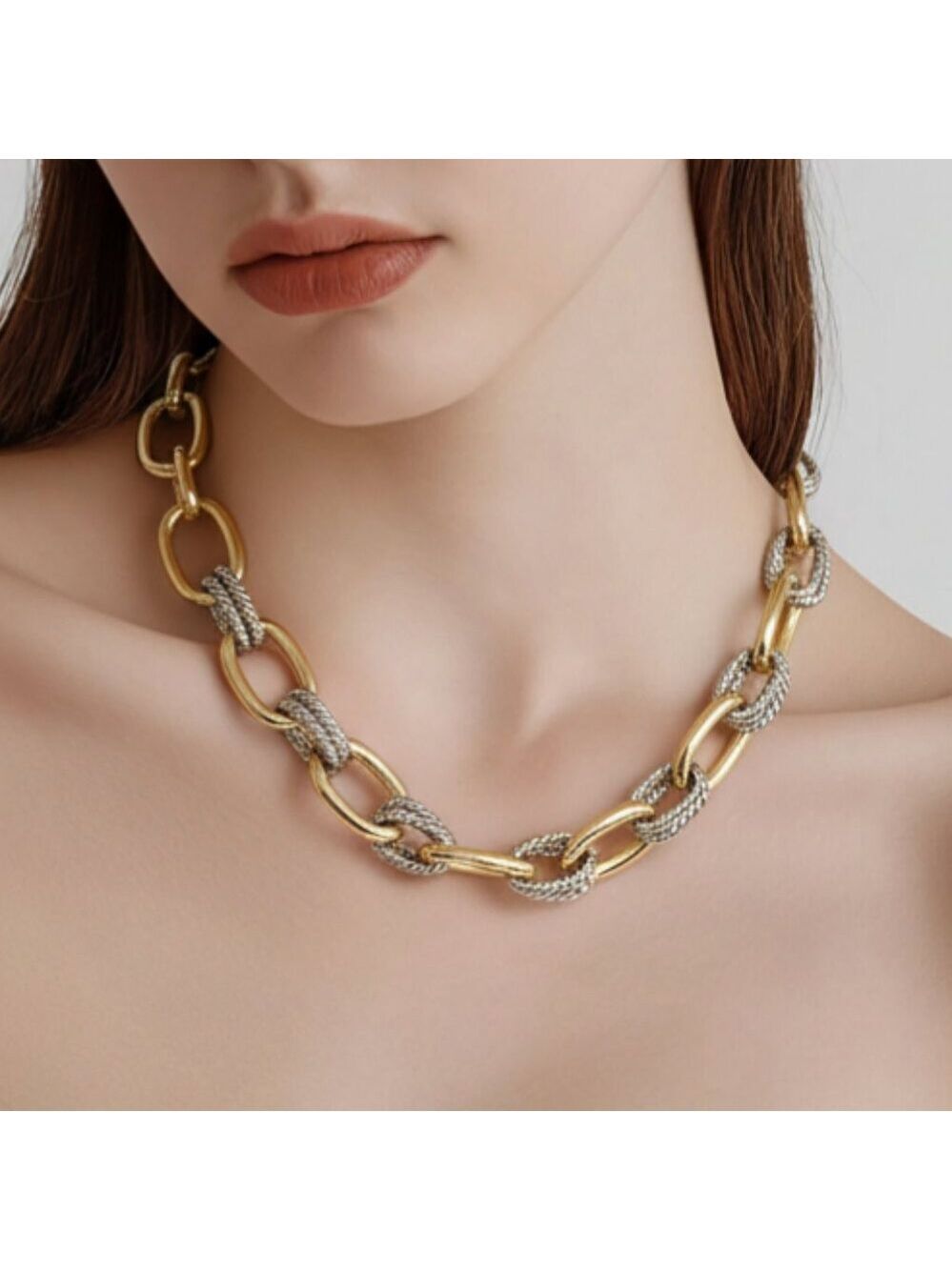 Gold-Plated Necklace with Authentic Louis Vuitton Padlock